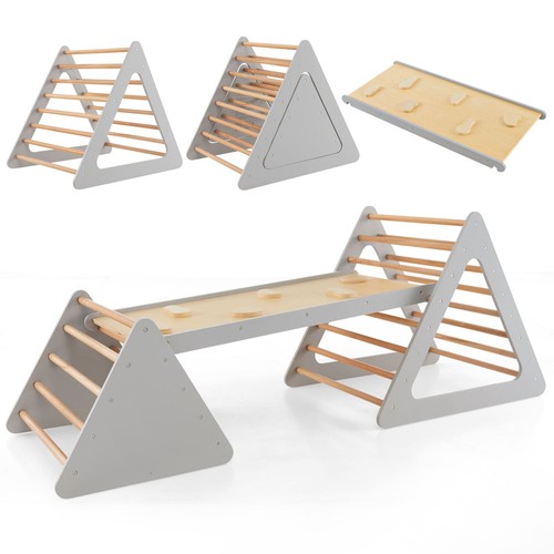 Wooden climbing frame - wooden,