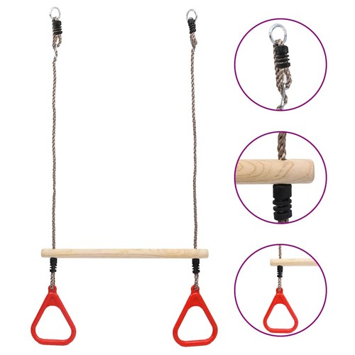 Vidaxl trapeze swing bar with - swing,