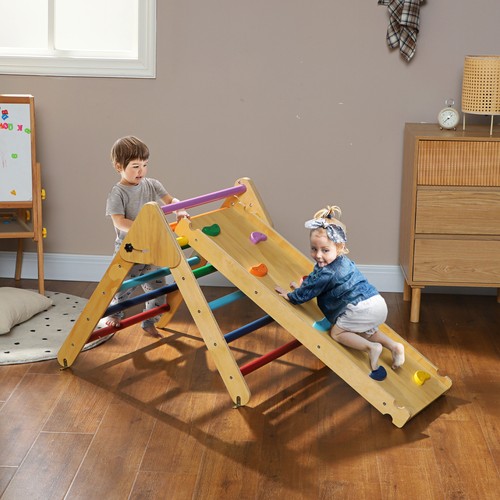 Wooden pikler triangle - wooden,