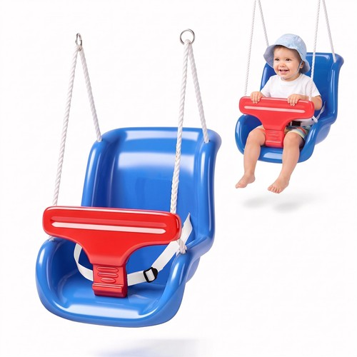 Blue toddler swing - toddler, with