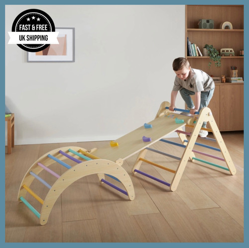 Wooden climbing frame kids - wooden,